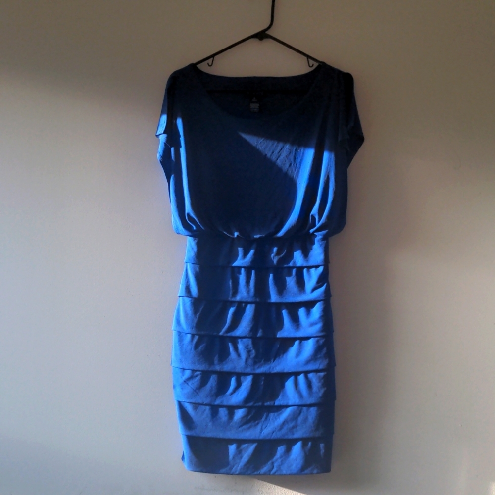 Deep blue mini dress